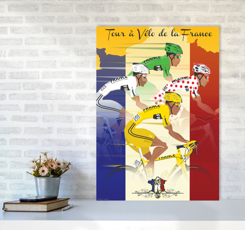 Jerseys Cycling Print by Wyatt9 A1 Black Frame