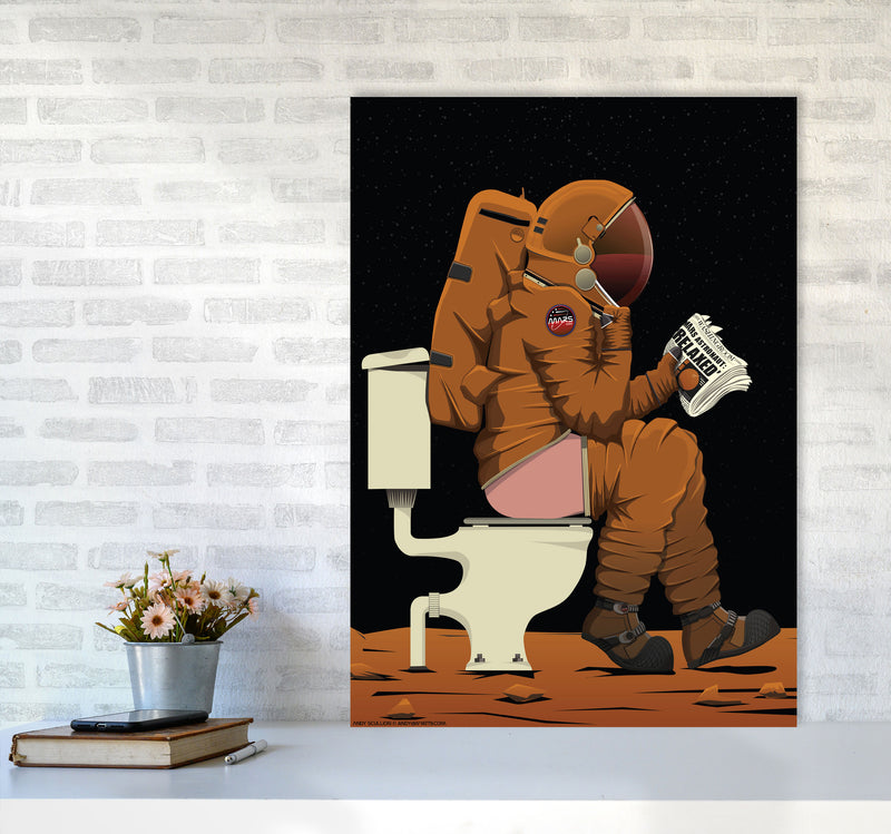 Mars on Loo by Wyatt9 A1 Black Frame