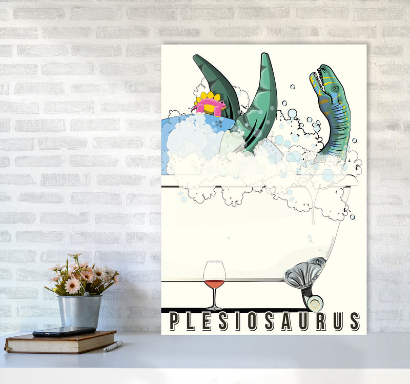 Swimming Dino by Wyatt9 A1 Black Frame