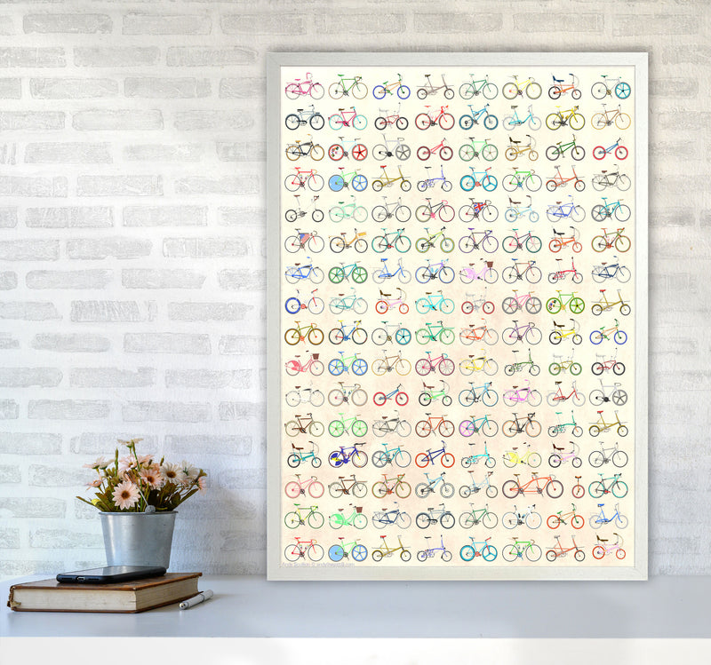 FAVE Cycling Art Print by Wyatt9 A1 Oak Frame
