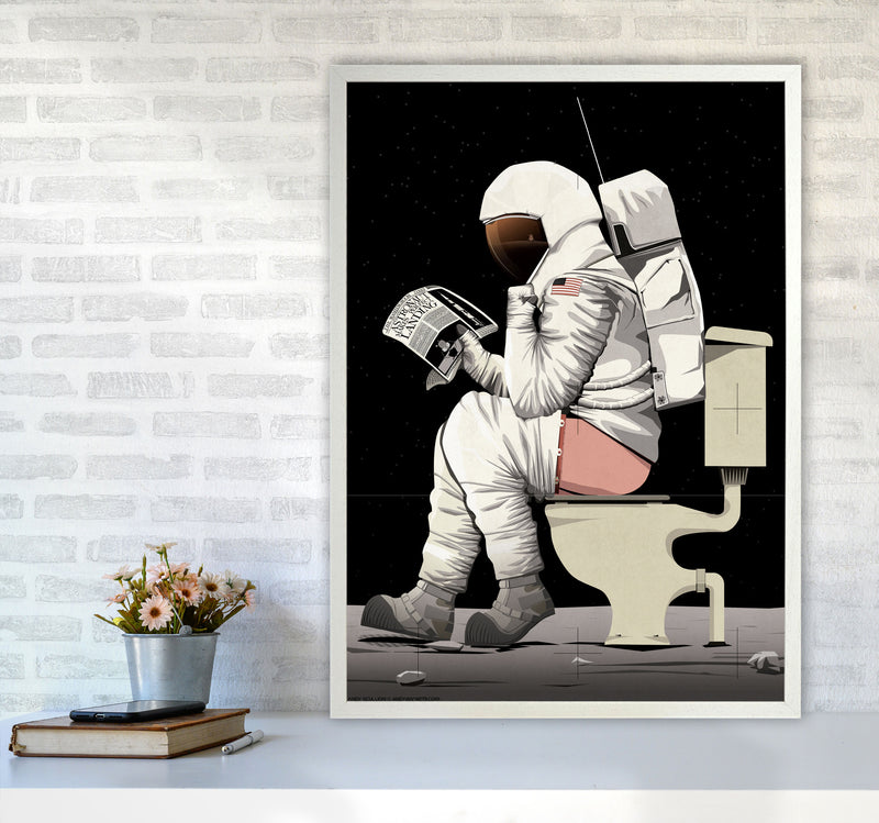 Moon on Loo by Wyatt9 A1 Oak Frame