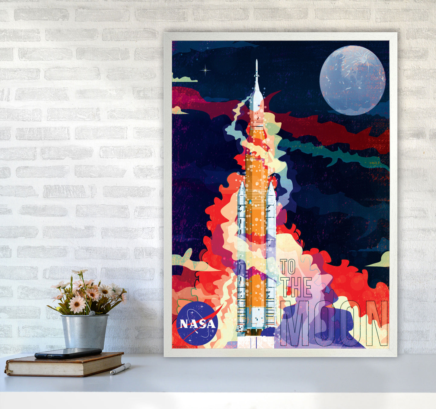 SLS Retro Print by Wyatt9 A1 Oak Frame