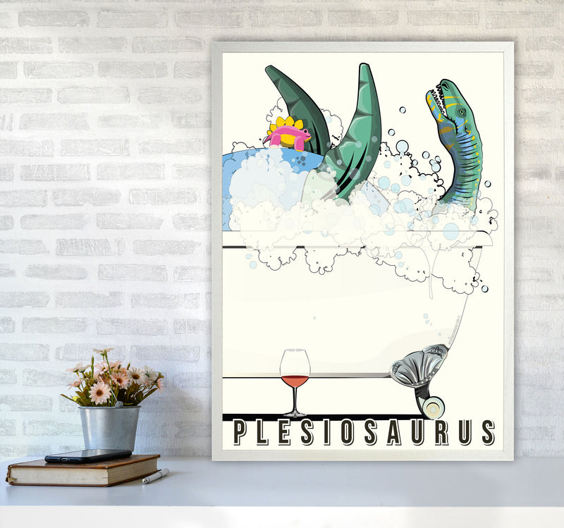 Swimming Dino by Wyatt9 A1 Oak Frame