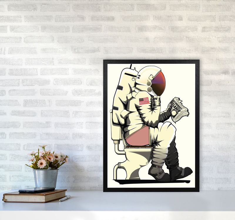 Astronaut Loo Art Print by Wyatt9 A2 White Frame