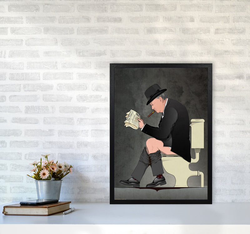 Churchill Art Print by Wyatt9 A2 White Frame