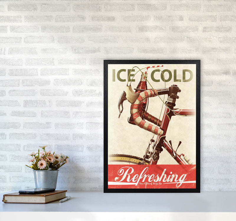 Cola Bike Cycling Art Print by Wyatt9 A2 White Frame