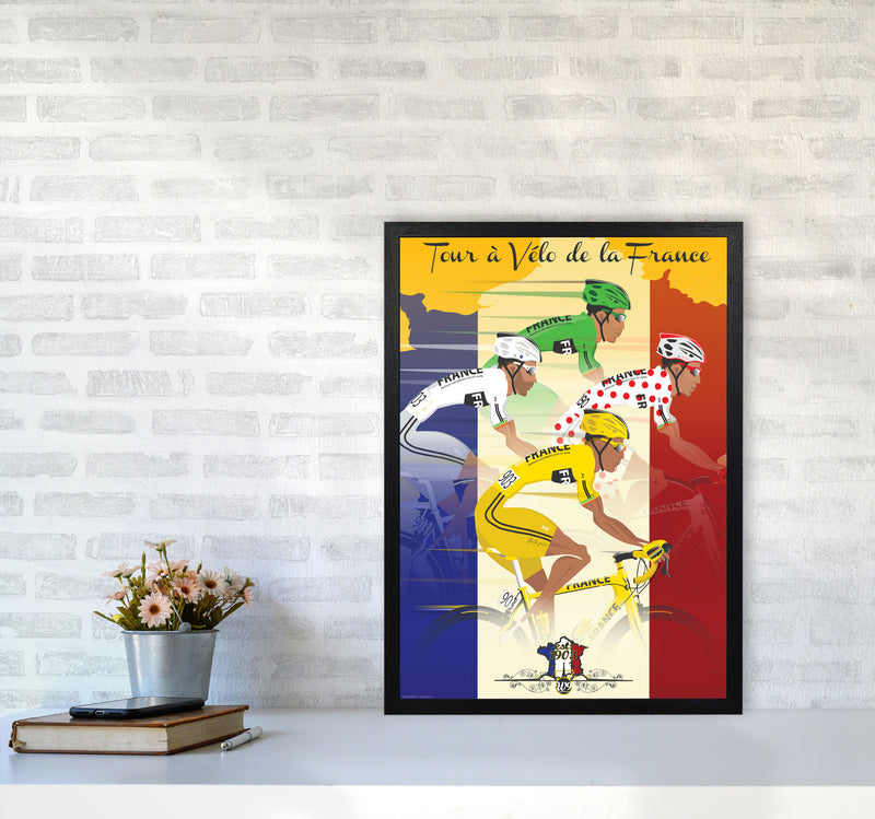 Jerseys Cycling Print by Wyatt9 A2 White Frame