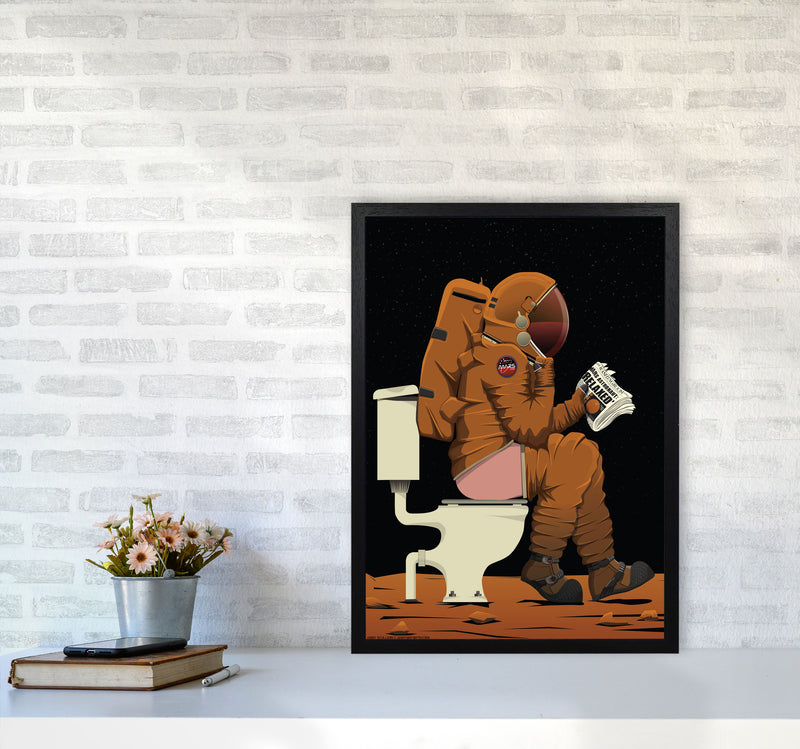 Mars on Loo by Wyatt9 A2 White Frame