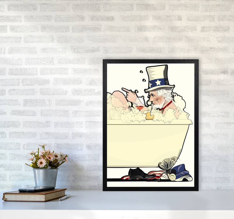 Uncle Sam Bath by Wyatt9 A2 White Frame