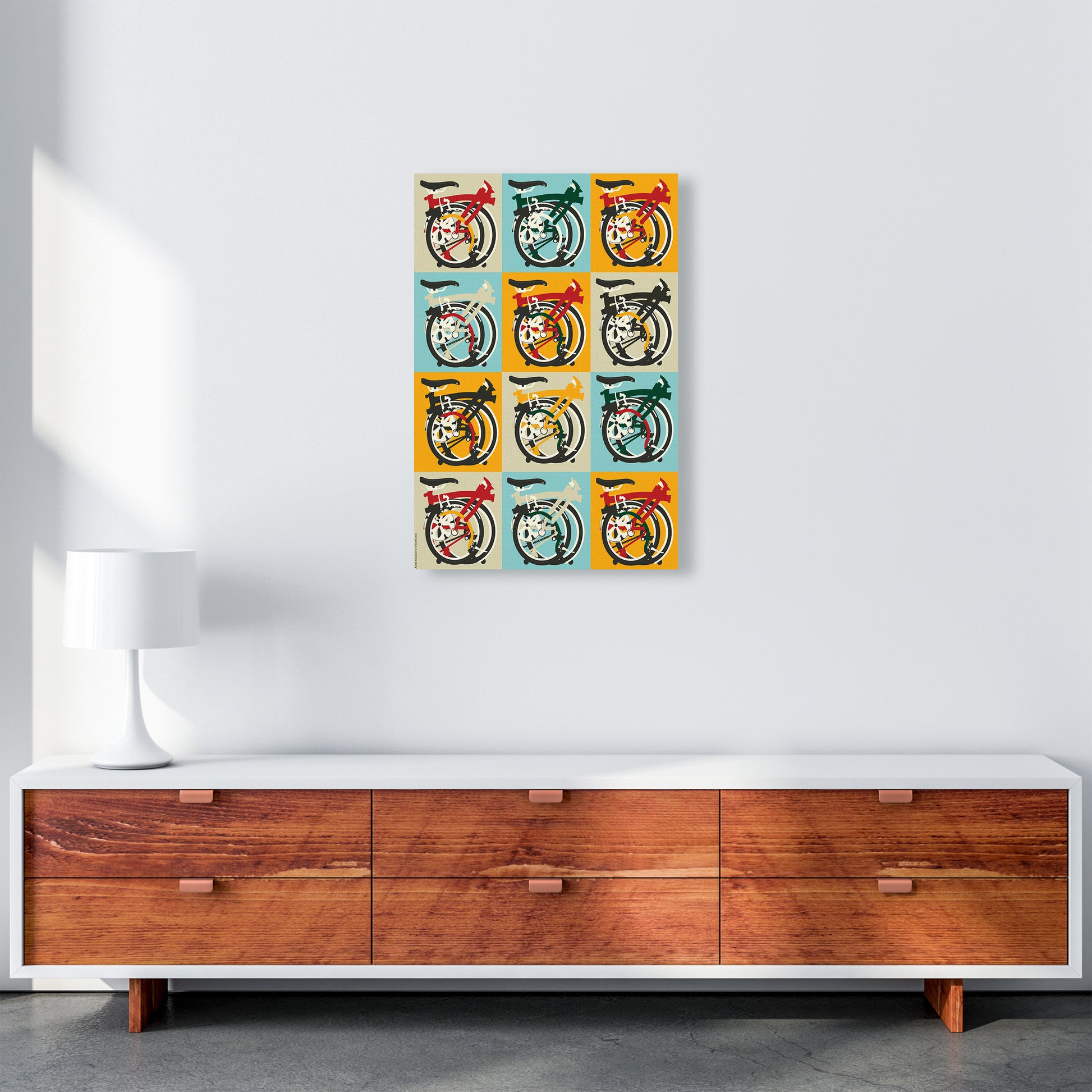 Brompton 2 Cycling Art Print by Wyatt9 A2 Canvas