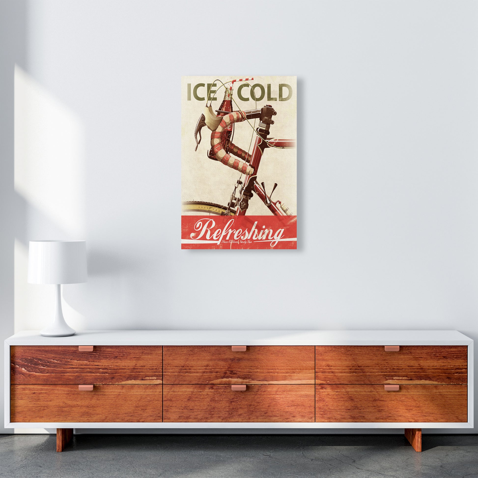 Cola Bike Cycling Art Print by Wyatt9 A2 Canvas