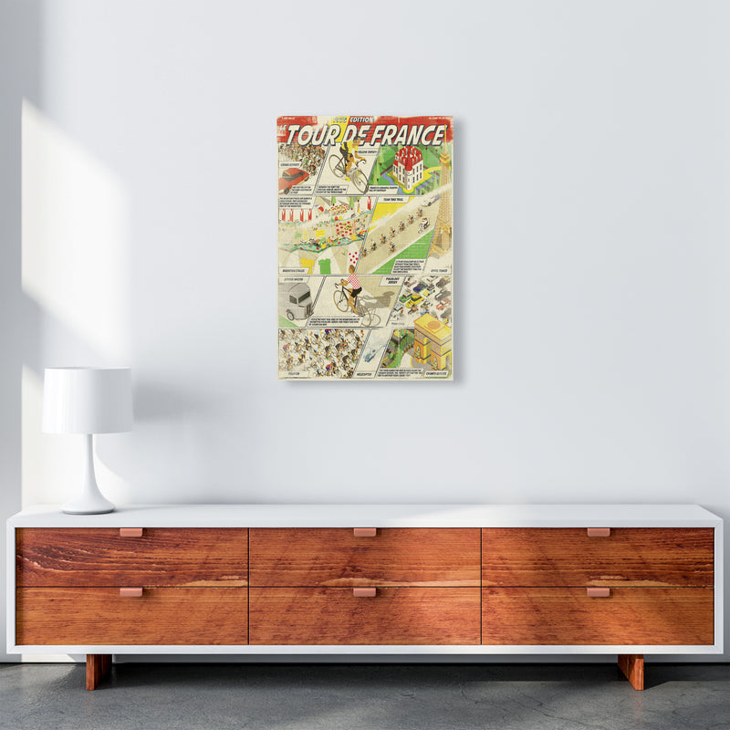 Comic Book TDF Cycling Print by Wyatt9 A2 Canvas