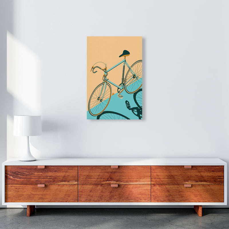 Isometric Cycling Print by Wyatt9 A2 Canvas