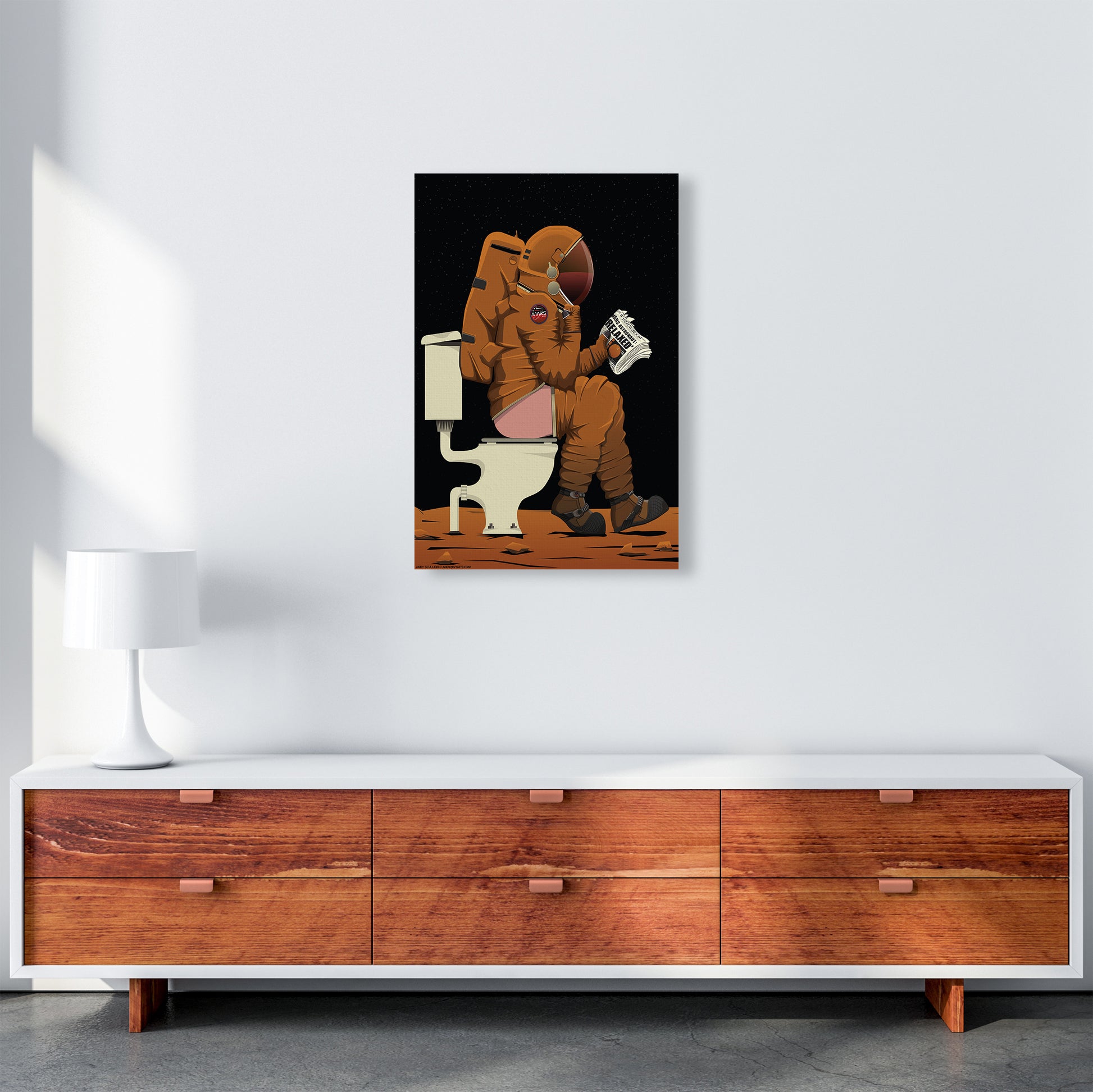 Mars on Loo by Wyatt9 A2 Canvas