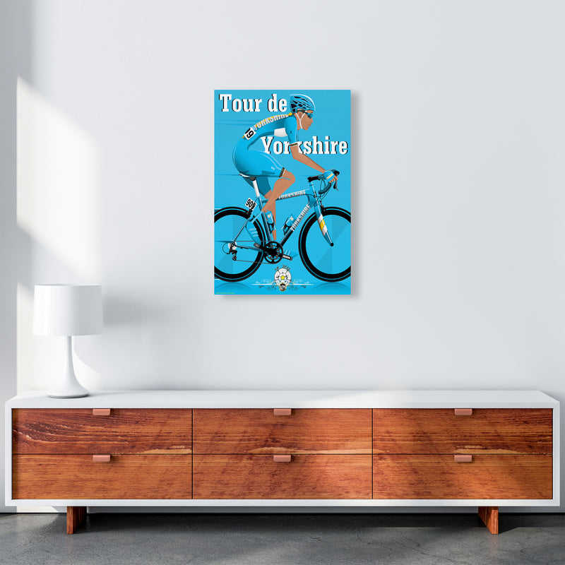 Tour De Yorkshire 2018 Blue by Wyatt9 A2 Canvas