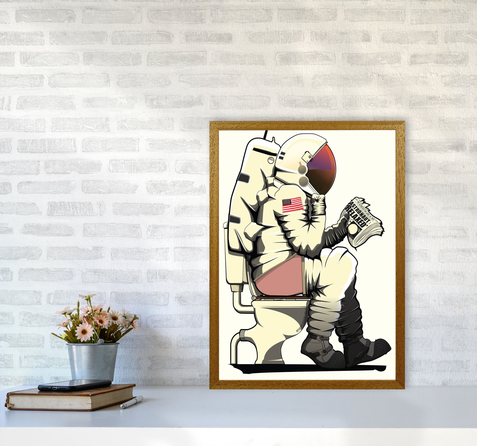 Astronaut Loo Art Print by Wyatt9 A2 Print Only