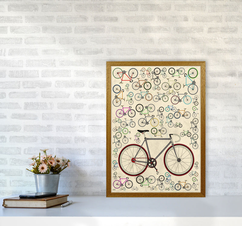 Fixie Cycling Art Print by Wyatt9 A2 Print Only