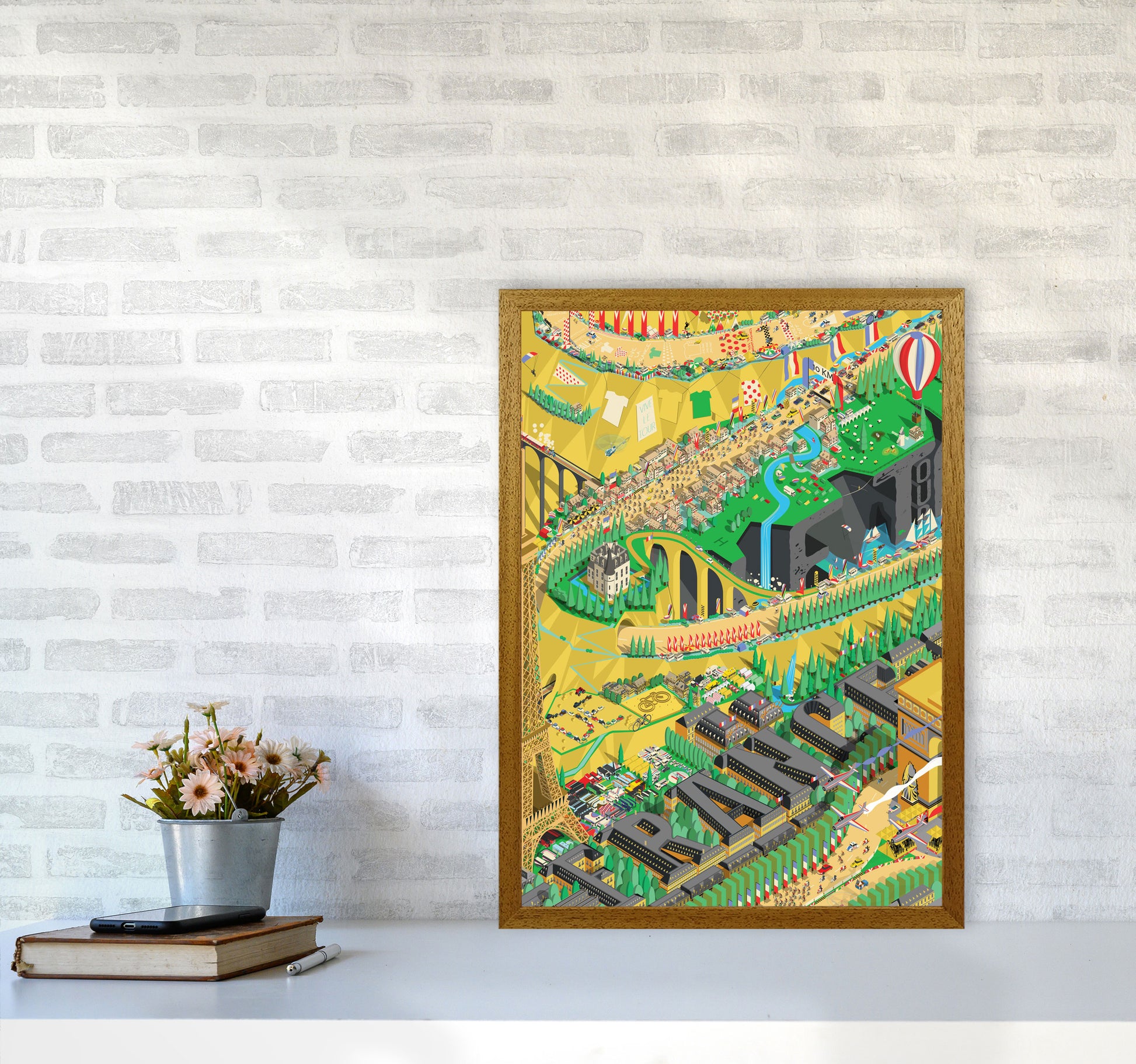 Isometris TDF Cycling Print by Wyatt9 A2 Print Only