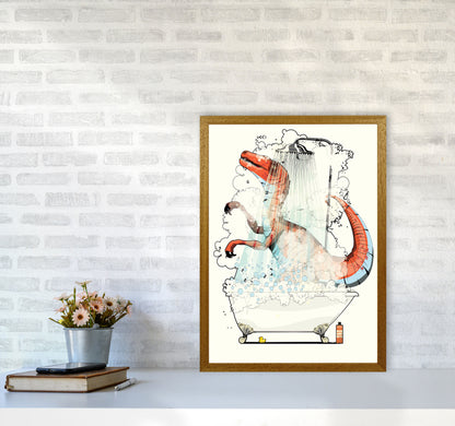 Velociraptor Bathroom by Wyatt9 A2 Print Only