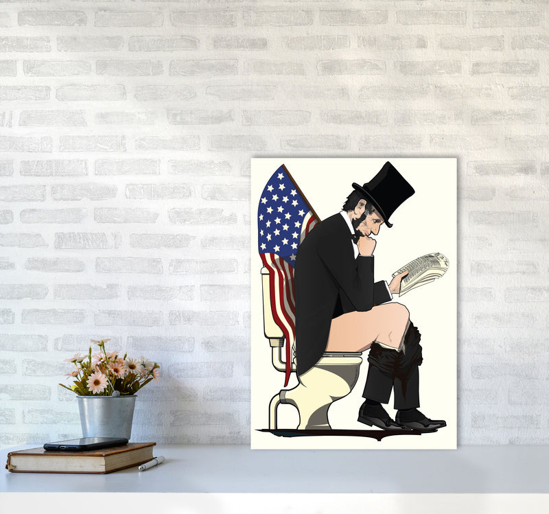 Abraham Lincoln Loo Art Print by Wyatt9 A2 Black Frame