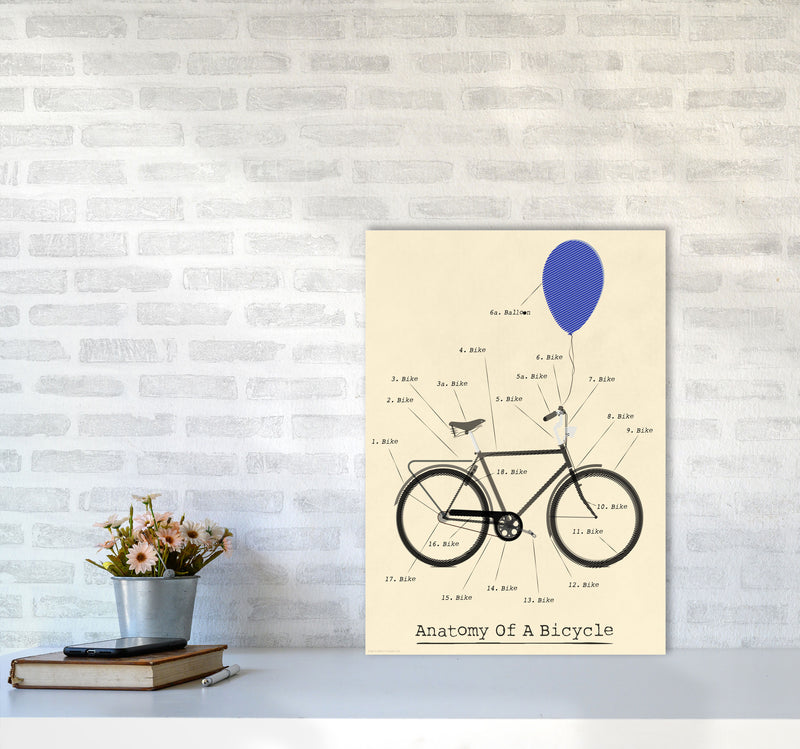 Anatomy of a Bicycle Art Print by Wyatt9 A2 Black Frame