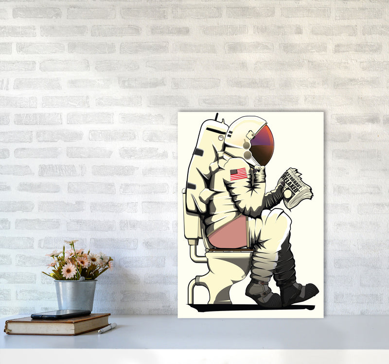 Astronaut Loo Art Print by Wyatt9 A2 Black Frame