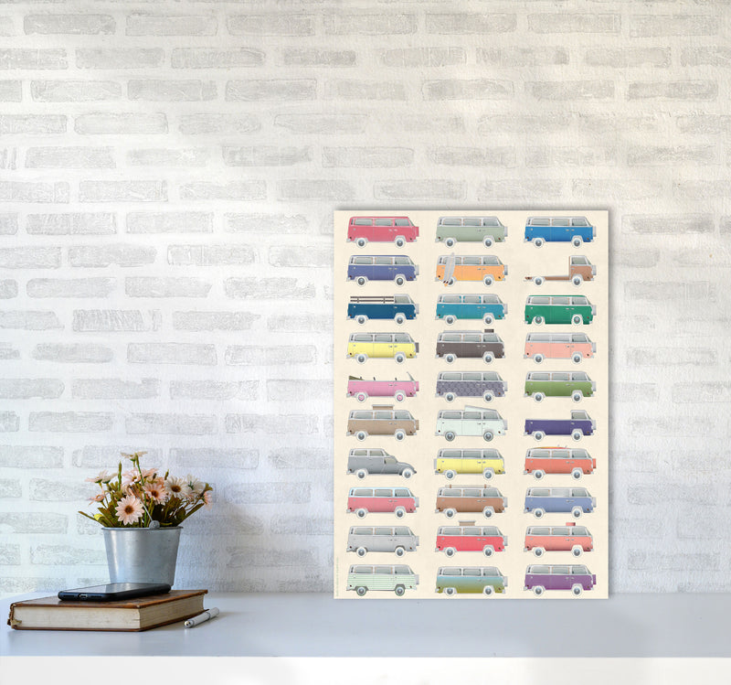 Camper Vintage Print by Wyatt9 A2 Black Frame