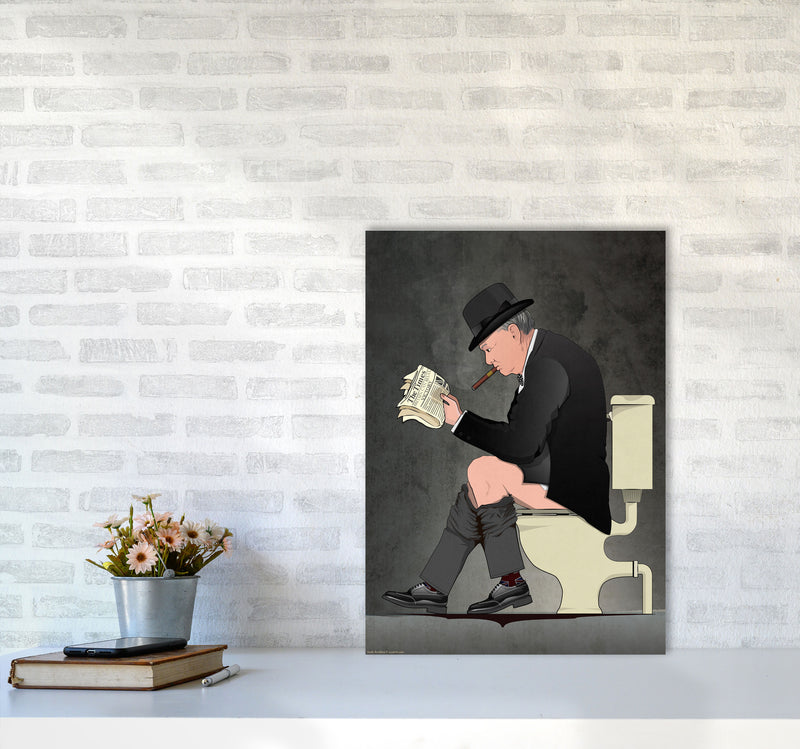 Churchill Art Print by Wyatt9 A2 Black Frame