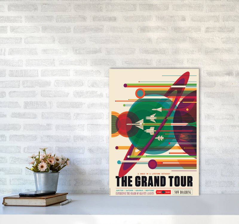 Grand Tour Retro Art Print by Wyatt9 A2 Black Frame