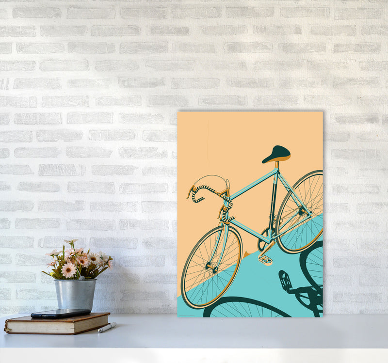 Isometric Cycling Print by Wyatt9 A2 Black Frame
