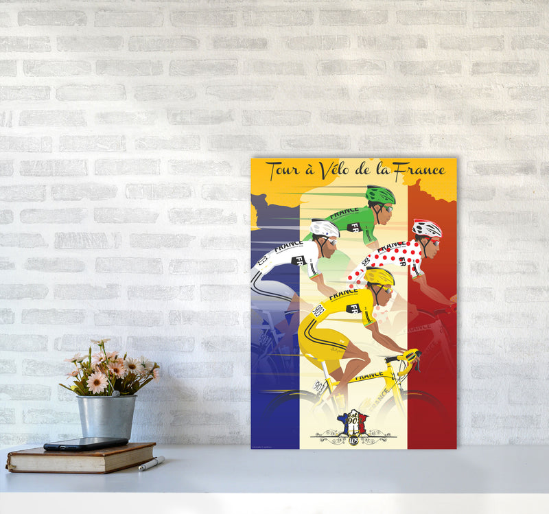 Jerseys Cycling Print by Wyatt9 A2 Black Frame