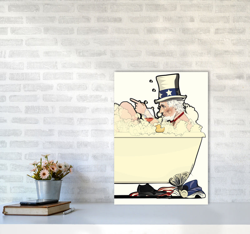 Uncle Sam Bath by Wyatt9 A2 Black Frame