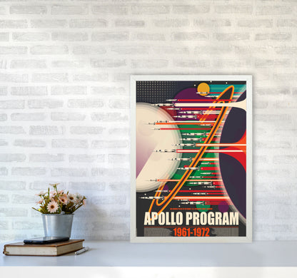 Apollo Program Art Print by Wyatt9 A2 Oak Frame