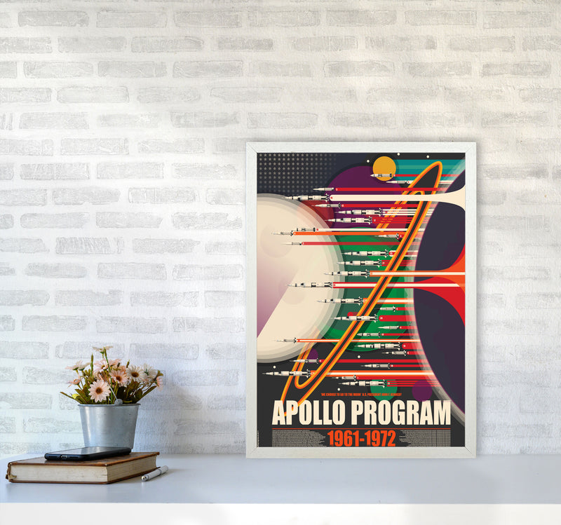 Apollo Program Art Print by Wyatt9 A2 Oak Frame