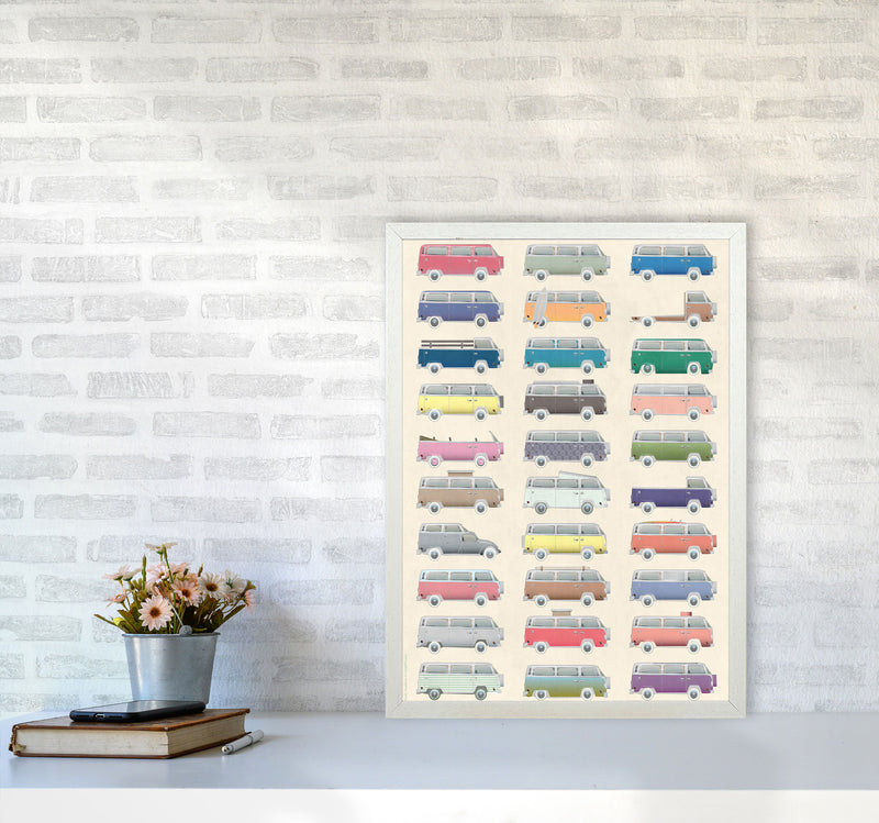 Camper Vintage Print by Wyatt9 A2 Oak Frame