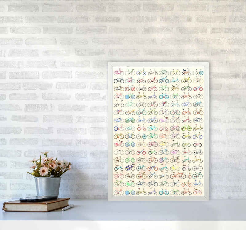 FAVE Cycling Art Print by Wyatt9 A2 Oak Frame