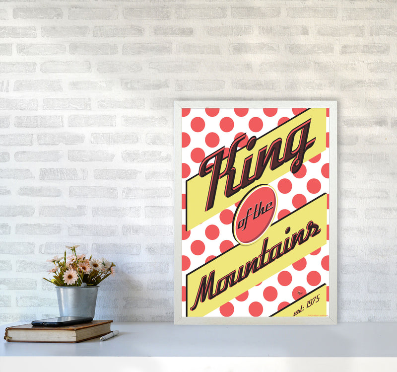 KOTM Cycling Print Red by Wyatt9 A2 Oak Frame