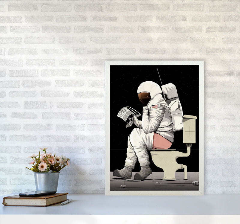 Moon on Loo by Wyatt9 A2 Oak Frame