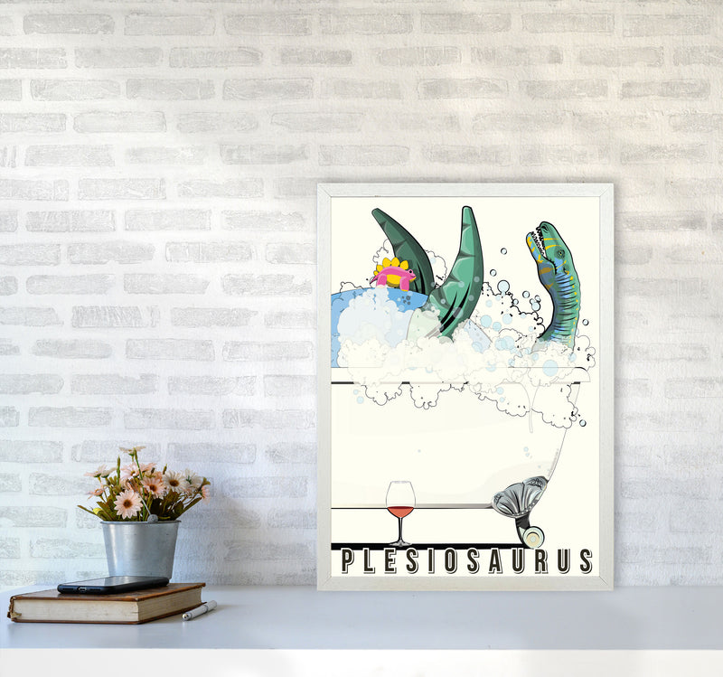 Swimming Dino by Wyatt9 A2 Oak Frame