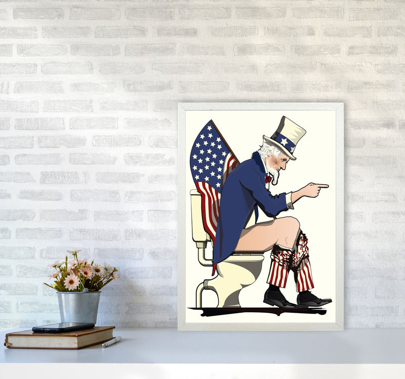 Uncle Sam loo Right by Wyatt9 A2 Oak Frame