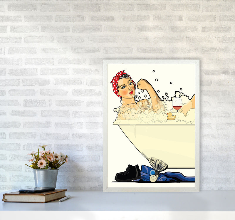 We Can Do It Bath by Wyatt9 A2 Oak Frame