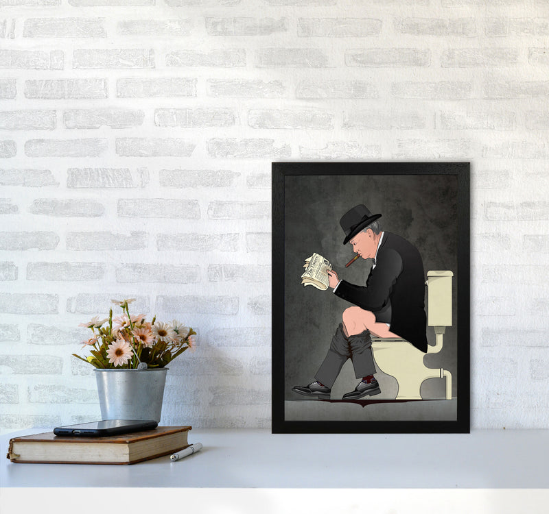 Churchill Art Print by Wyatt9 A3 White Frame