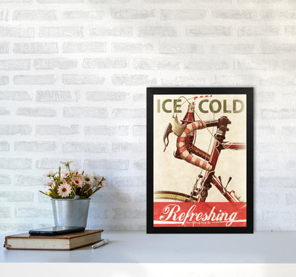 Cola Bike Cycling Art Print by Wyatt9 A3 White Frame