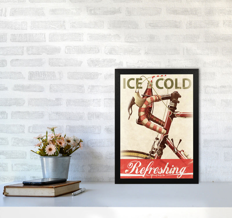 Cola Bike Cycling Art Print by Wyatt9 A3 White Frame