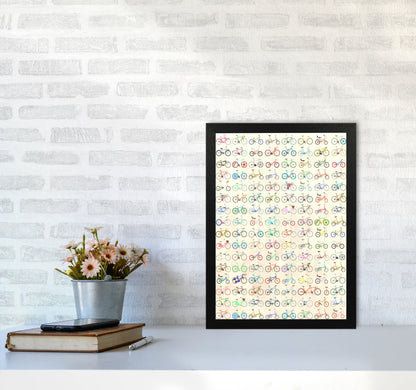 FAVE Cycling Art Print by Wyatt9 A3 White Frame