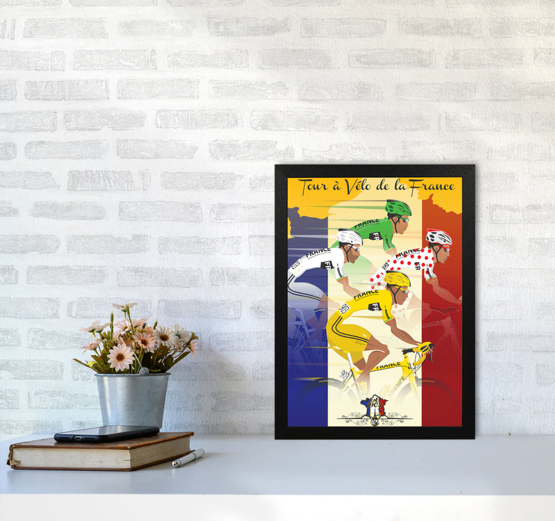 Jerseys Cycling Print by Wyatt9 A3 White Frame