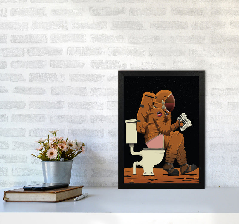 Mars on Loo by Wyatt9 A3 White Frame