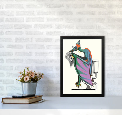 Pterodactyl Bathroom Print by Wyatt9 A3 White Frame