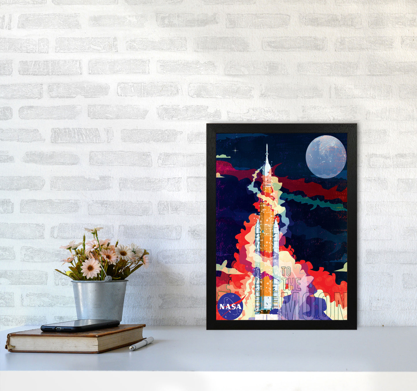 SLS Retro Print by Wyatt9 A3 White Frame