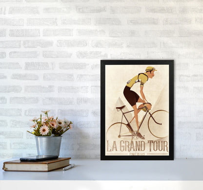 Vintage Cyclist by Wyatt9 A3 White Frame
